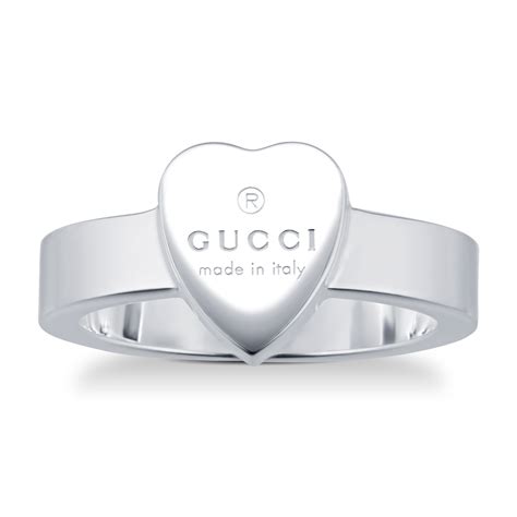 gucci trademark ring gold|gucci trademark silver heart ring.